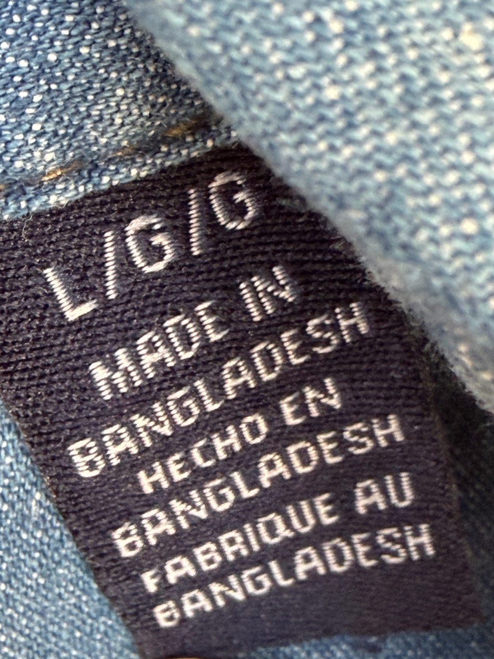 Men’s Large Wrangler Men's Short Sleeve Denim Shirt - Light Blue - Picture 3 of 6
